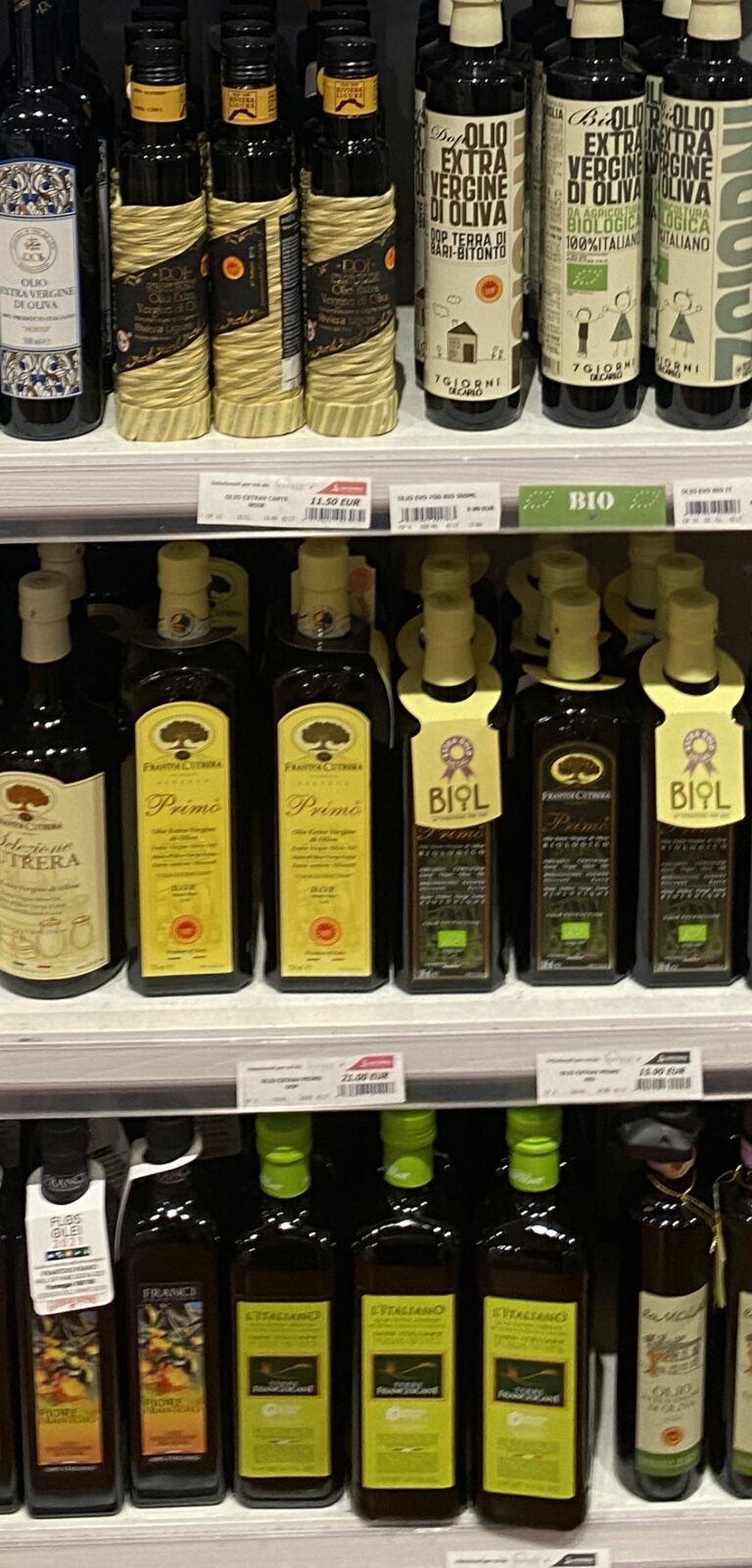 Olive oil stocked in Italy. Update f 30 November 2021