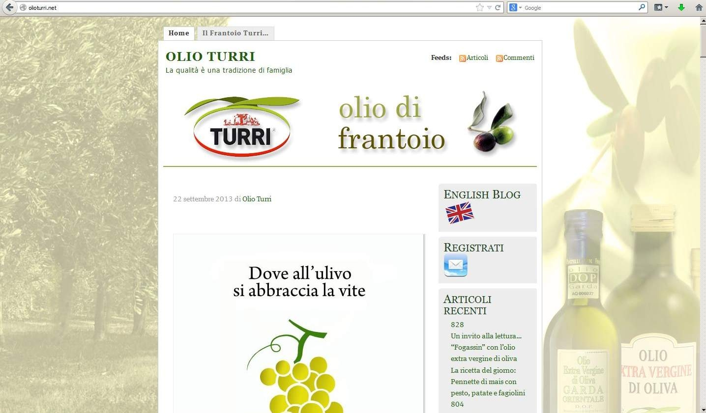 Il blog Olio Turri, una felice eccezione