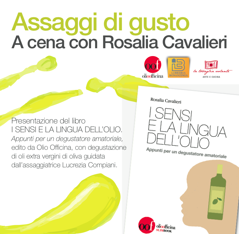 Cena con l'autore, Rosalia Cavalieri presenta il libro I sensi e la lingua dell'olio