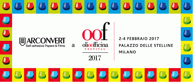 Le etichette di Arconvert a Olio Officina Festival 2017