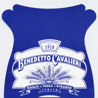 Etichetta per la confezione della pasta Benedetto Cavalieri