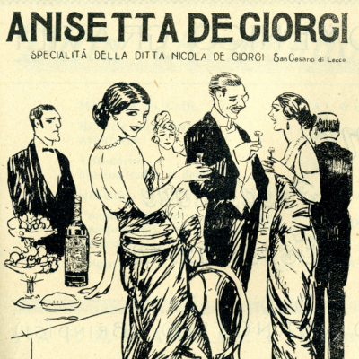 Manifesto pubblicitario disegnato da Luigi Bompard