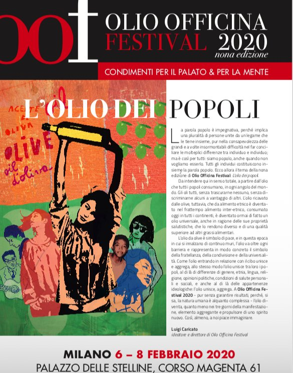 Il programma di Olio Officina Festival 2020, in venti pagine