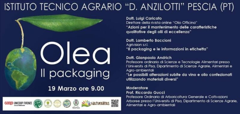 Il packaging nel settore degli oli da olive, un incontro a Pescia