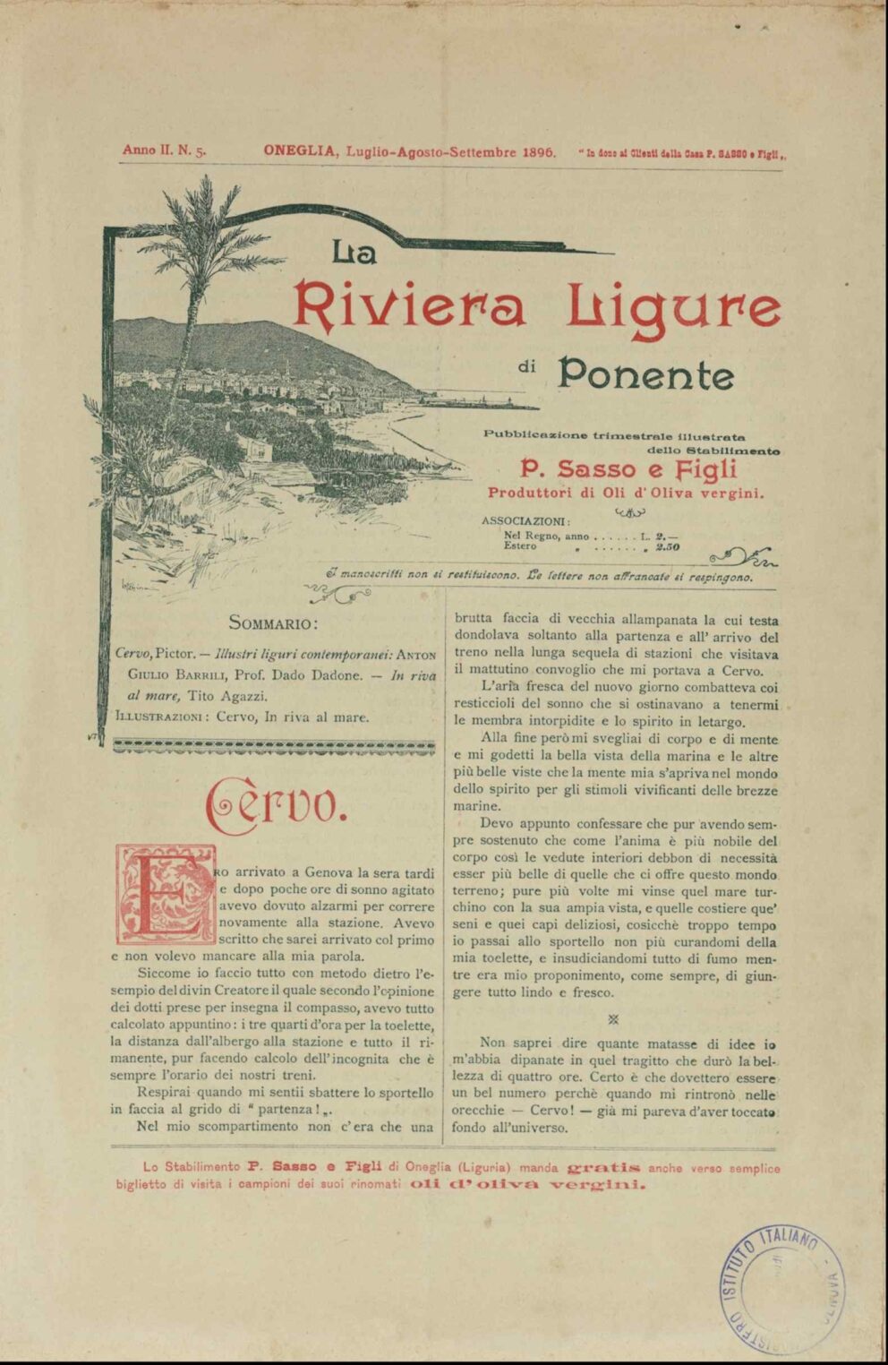 La famiglia Novaro e l’olio da olive: l’altro volto della «Riviera Ligure»
