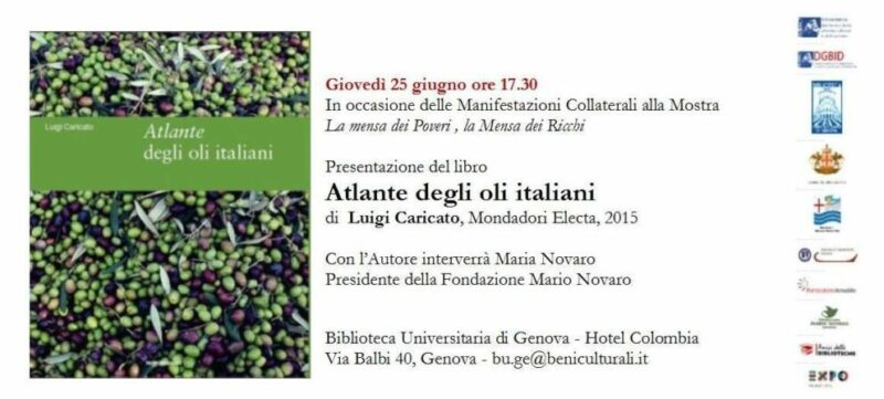 Anche il Consorzio dell’olio Dop Riviera Ligure alla presentazione dell’Atlante degli oli italiani a Genova