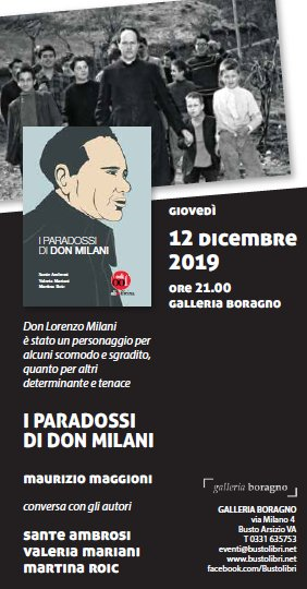 Presentazione del libro “I Paradossi di Don Milani” alla Mondadori Bookstore di Busto Arsizio