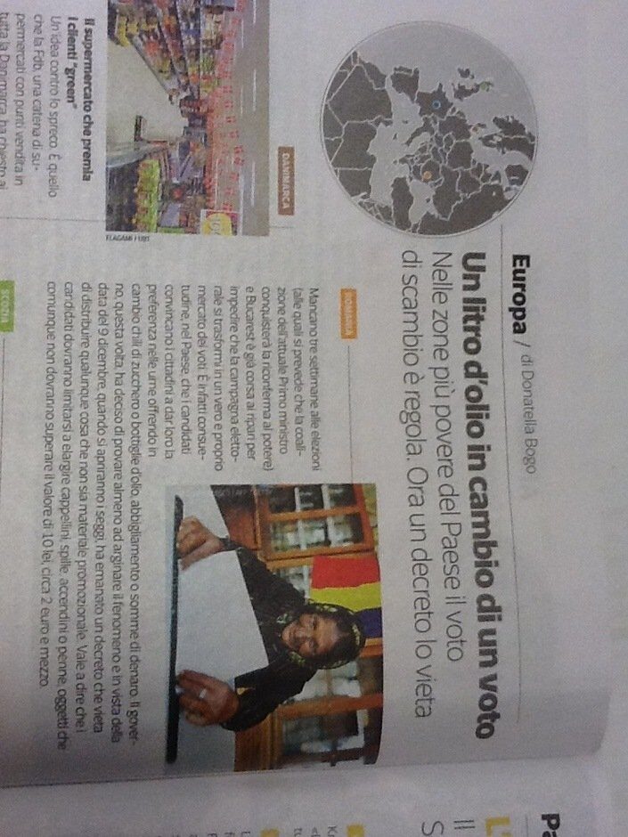 Bottiglie d’olio in cambio di un voto