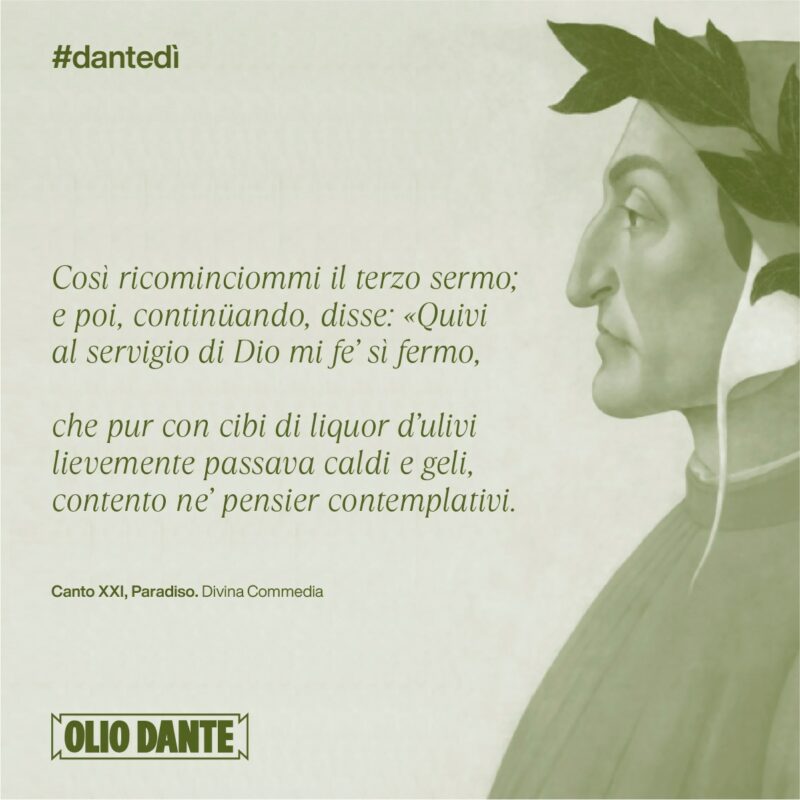 Perché Dante Alighieri viene associato all’olio di oliva?