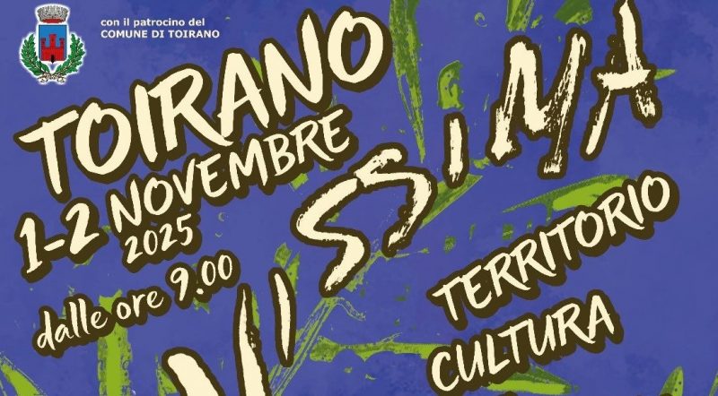 Ulivissima 2025 a Toirano, un ricco programma